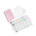 thumbnail image 1 of serony PU Leather Notebook Binder Clear Binder Pockets Budget Envelope Pink, 1 of 9