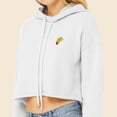 thumbnail image 5 of Dalix Taco Embroidered Fleece Cropped Hoodie Cold Fall Winter Women in White M Medium, 5 of 5