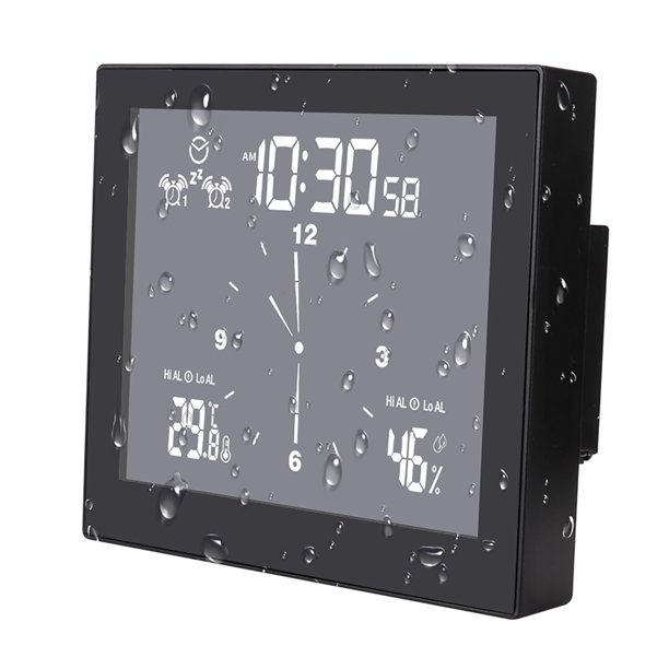 Termómetro De Baño Interior Reloj Higrómetro Reloj Impermeable Multifuncional Con Función De Sincronización Guardurnaity HA025173-02
