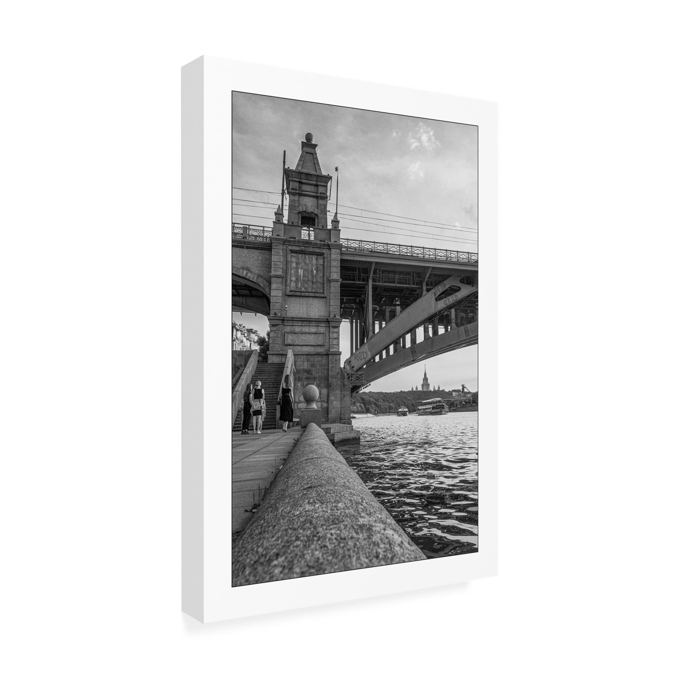 Canvas Wall Art - Yury A Melnikov 'Bridge On The Moskva River 2020' Wall Art for Living Room, Bedroom, or Office Décor by Trademark Fine Art - 16 x 24 Inches