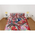 thumbnail image 2 of Artística Flor Paisley Rojo Funda Nórdica, Estética Habitación Decoración Juego de Cama, 2 of 4