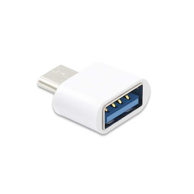 Matsuzay Adaptador Micro USB portátil USB 2,0 Micro convertidor tipo C adaptadores cabeza de conversión USB adaptador OTG profesional para teléfono Teléfono y Comunicación Blanco