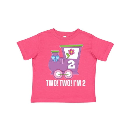 

Inktastic 2nd Birthday Cute Train I m Two Gift Toddler Toddler Girl T-Shirt