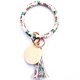 thumbnail image 1 of Llave para las mujeres de cuentas llavero anillo pulsera SilKeychain pulsera pulsera linda pulsera de silicona, 1 of 1