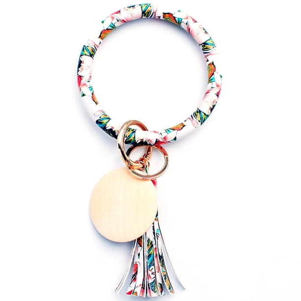 Llave para las mujeres de cuentas llavero anillo pulsera SilKeychain pulsera pulsera linda pulsera de silicona