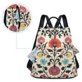 thumbnail image 5 of FORMRS Women's Travel Backpack Purse Anti-Theft Hidden Pockets Casual Shoulder Bag, Beige Red Floral, 5 of 7