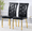 2 Black&Gold Chairs, variant on TesNus Retro Alligator Faux Leather Dining Chairs Set of 4 White Gold Crystal Tufted Upholstered Kitchen Dining Room Chairs