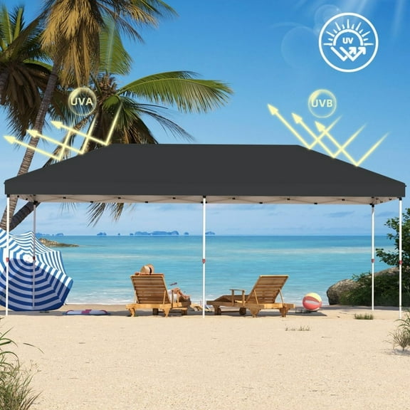 M optimized 10' x 20' Pop Up Canopy Tent for Outdoor, Portable Instant Commercial Canopy for Patio, Backyard, Garden, Lawn, Outdoor Activities