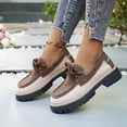 thumbnail image 5 of Miluxas Women's Lace Up Moccasin Platform Chunky Loafers Lightweight Slip On Comfortable Anti-Slip Dress Loafers Work Walking Casual Daily Wear Brown 9.5(43), 5 of 9