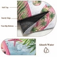 thumbnail image 6 of Summer Flamingo Area Rugs 8'x10', Washable Small Throw Rugs for Living Room Patio, Tropical Plants Botanical Blue Ombre Wood Indoor Outdoor Rug Non-Slip Low Pile Carpet Runner Reversible Floor Mats, 6 of 8