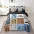 thumbnail image 2 of Happy Camping Bedding Set Full Rv Camper Comforter Set 7 Piece For Travel Trailers Bunks,Rustic Buffalo Plaid Pine Trees Camper Car Decor Bed In A Bag Rv Accessories For Inside Bed Set, 2 of 5
