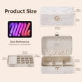 thumbnail image 5 of Casegrace Marble - Pattern PU Leather Jewelry Box, 2-Layer Storage with Removable Jewelry Tray,Organizer for Women Necklaces, Earrings, Rings, Home Countertop Decorative Storage Gift Case, 5 of 9