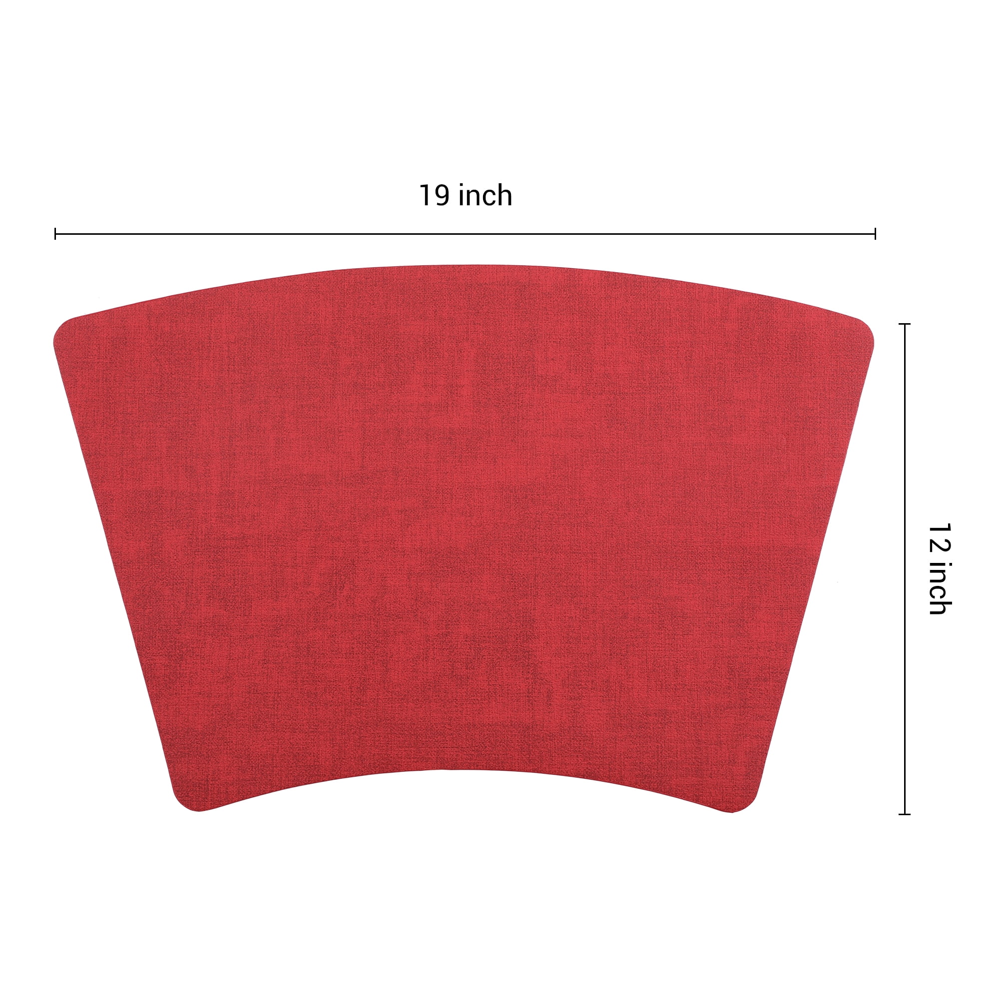 Unique Bargains Placemats for Dining Table Decor Heat Resistant Placemats 6pcs Red