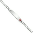 thumbnail image 1 of 14k White Gold Medical Alert Figaro Link Id Bracelet, 1 of 8