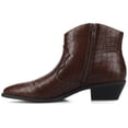 thumbnail image 3 of Journee Womens Taliah Western Low Cut Pointed Toe Cuban Heel Comfort Ankle Booties, Widths Available, 3 of 10