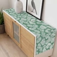 thumbnail image 4 of Ocean Conch Table Runner - 60 Inch Long, Kitchen Dining Table Runner Dresser Scarves, Coastal Green Shell Summer Beach Farmhouse Decor for Coffee Tables Wedding Party Banquet, 4 of 8