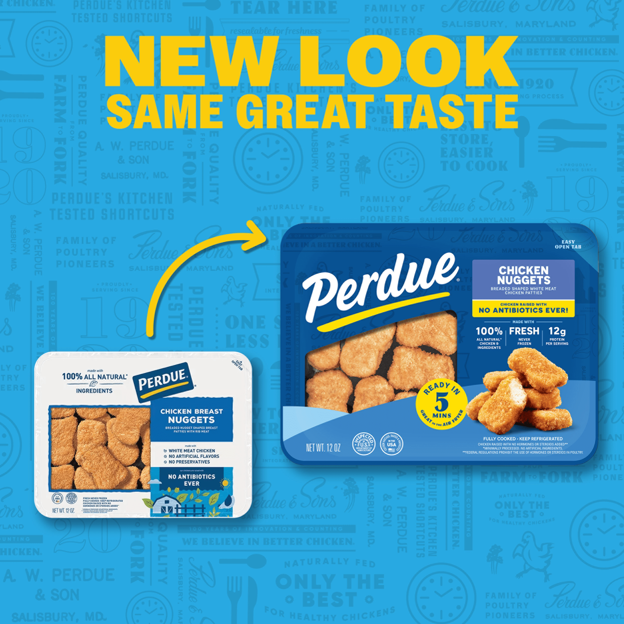 PERDUE® Refrigerated Breaded Chicken Breast Nugget Pieces, 12 oz. Tray