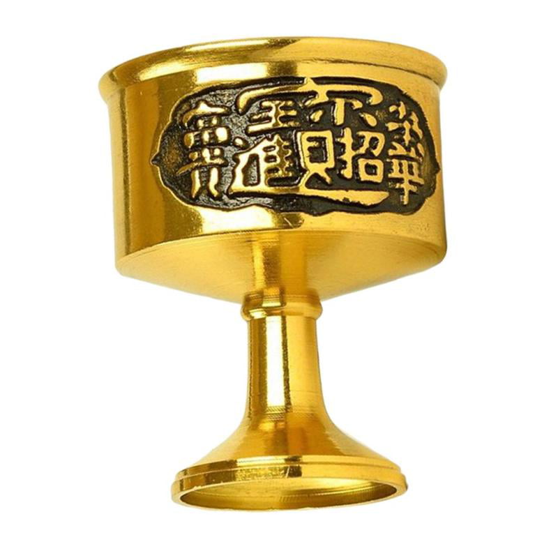 Mini Copper Buddhist Holy Water Cup Buddha Serving Bowl Table Serveware Bowl Golden L