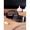 thumbnail image 5 of 1pc Manual Stainless Steel Vintage Garlic Press,Daily Solid Household Scale Black Ring Minimalist Garlic Masher Tool For Kitchen, 5 of 5