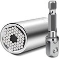 thumbnail image 2 of Universal Socket, 1/4"-3/4" (7mm to 19mm) Ratchet Universal Socket Set with Wrench Power Drill Adapter - Best Tool Present for Handyman Men Husband Fa, 2 of 5
