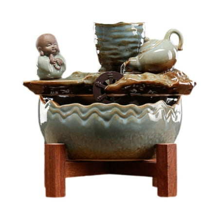Baoblaze Indoor Waterfall Chinese Tabletop for Living Room Housewarming Deck