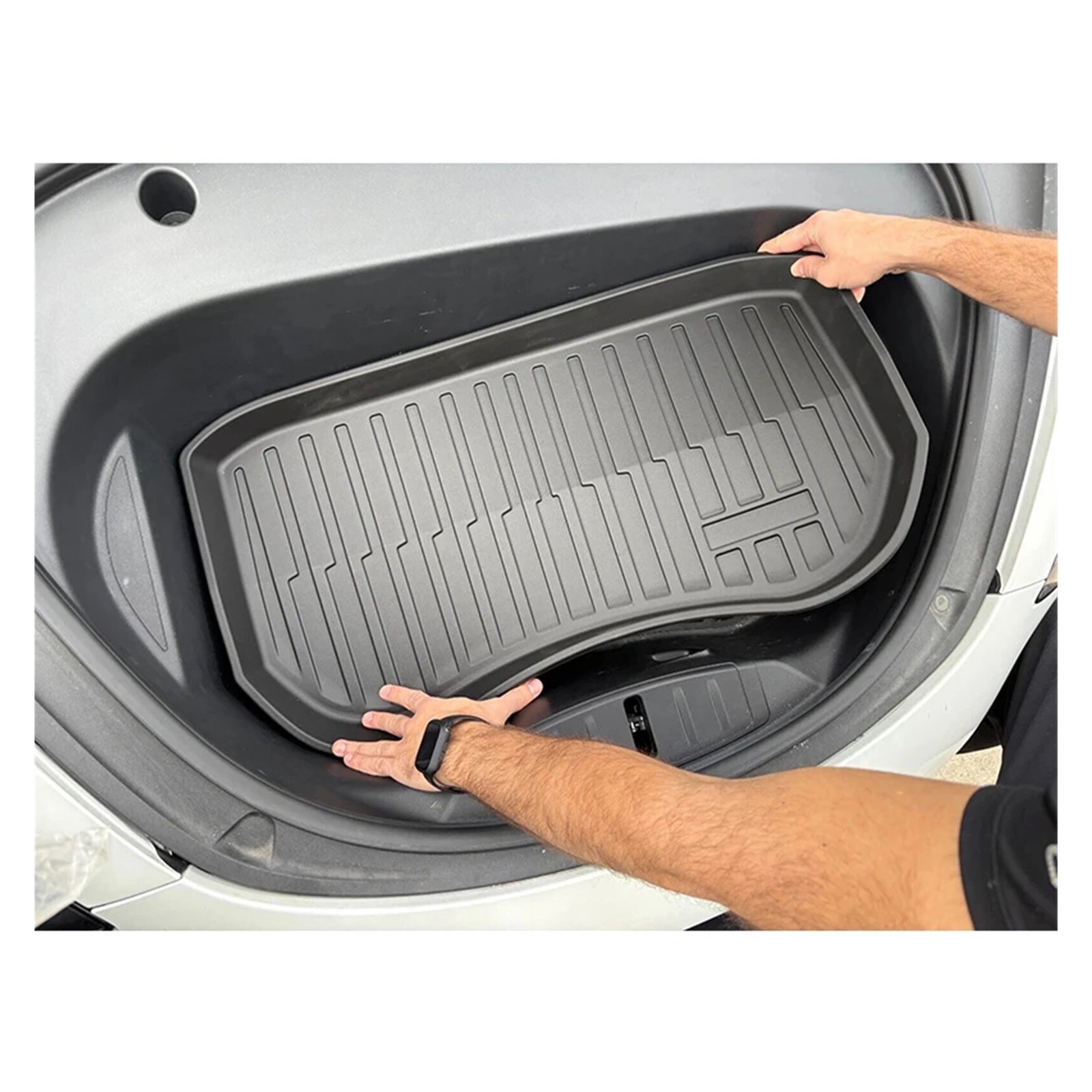 Rear Trunk Mat, Cargo Liner Compatible for Tesla Model Y Juniper 2025 Front TPE Lower Storage Box Pads Protective Cover