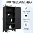 thumbnail image 2 of Pantry Storage Cabinet with Doors and Adjustable Shelves, Freestanding Cupboard for Kitchen, Dining Room, Living Room, Bathroom, 2 of 16