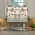 thumbnail image 2 of Yayeee Kitchen Curtains Tier Pair Light Filtering 27"x36" Rod Pocket Short Cafe Window Panel, Fall Leaves, 2 of 7