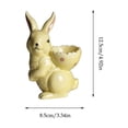 thumbnail image 3 of TechToyHub Easter Egg Cup,4.92x3.34in Ceramic Bunny Ornament with Hand Painted Design,White Rabbit Holder for Chocolate & Real Eggs,Spring Home Decor,Table Centerpiece and Holiday Gift Idea, 3 of 6