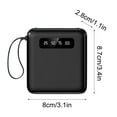 thumbnail image 4 of 10000mAh Portable Charger with Built-in 4 Cables - USB C Power Bank, Mini External Battery Pack with LED Display, Travel Slim Fast Charging, Smart Protection for Phones Tablets, 4 of 7