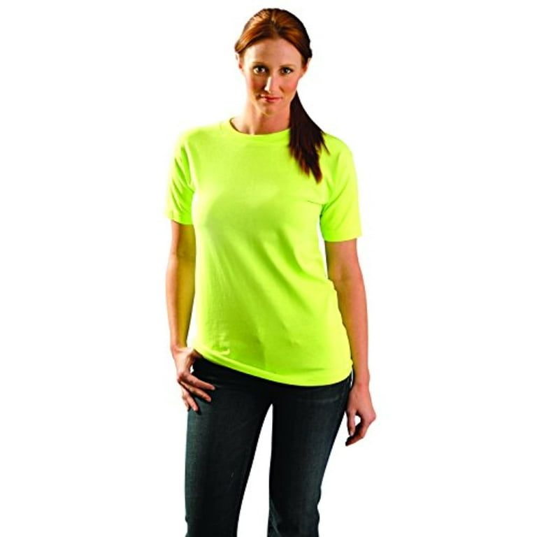 Occunomix T-Shirt,2XL,Fit 52 in.,Lime,Cotton LUX-300-042X