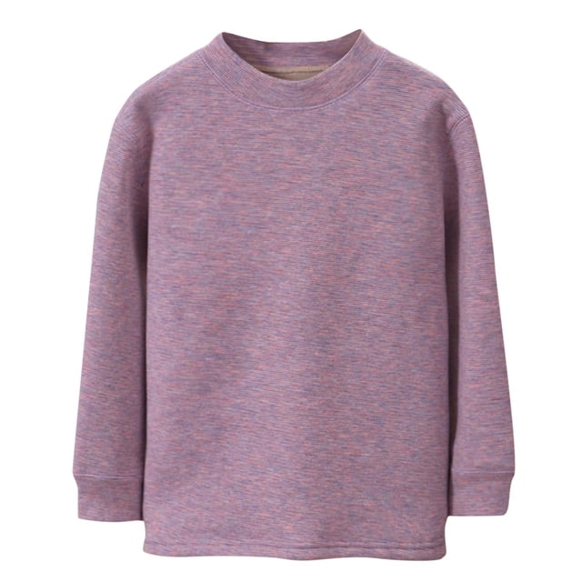 Boys Winter Jacket Solid Half High Collar Thick Knitted Fleece Warm