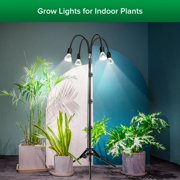 SANSI 4-Head Dimmable Grow Light, 35-64 Tripod, Remote/Timer, 4x10W PAR20 Bulbs for Indoor Plants