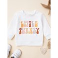 thumbnail image 2 of Bagilaanoe Toddler Baby Girl Boy Thanksgiving Sweatshirt Long Sleeve Letter Print Pullover 6M 12M 18M 24M 3T Kids Fall Loose Tee Tops, 2 of 9