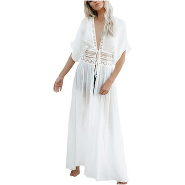 IROINNID Discount Cardigan Outfits for Women Tops Printing Cardigan Swimsuit Beach Cover-Up Coat,White
