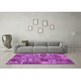 thumbnail image 3 of Ahgly Company Indoor Round Abstract Purple Contemporary Area Rugs, 3' Round, 3 of 4