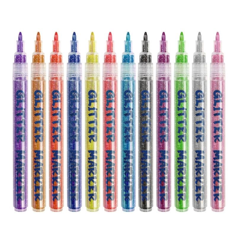 CEORPER Glittering Highlighter Pen Quick Drying for Journaling Card Making Drawing