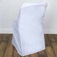 thumbnail image 2 of BalsaCircle Lifetime Folding Chair Cover Polyester Wedding Party Decorations White, 2 of 7