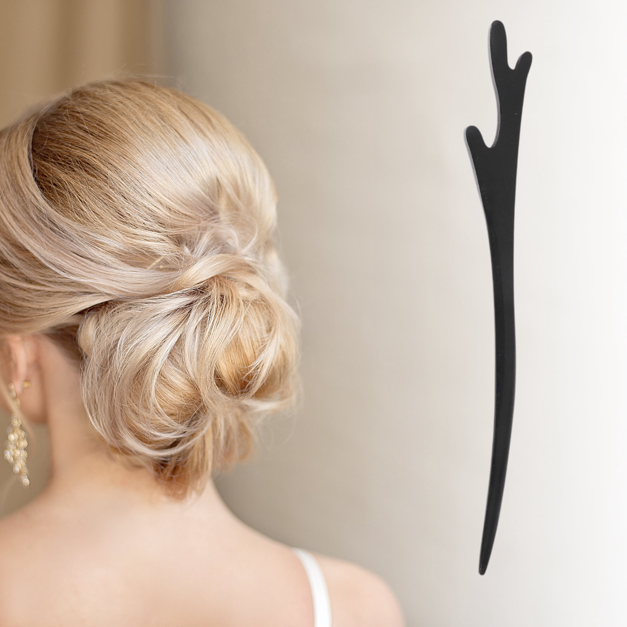 Unique Bargains Comfortable No Slip Butterfly Hair Chopstick for Women 1 Pc ["Dragon Horn"]