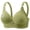 Green, variant on Womens Bra Seamless Wireless Supportive Chrysanthemum Print Push Up Comfort Soft No Underwire Full Coverage Bra Pink 50