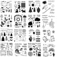 thumbnail image 2 of Tarjetas de sellos de silicona para temporada navideña, saludos navideños, árboles de Papá Noel, sellos transparentes para álbum de recortes, 2022, 2 of 4