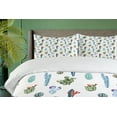 thumbnail image 3 of Ambesonne Flower Duvet Cover Sets, Desert Hot Mexican South, 2-King, Blue and Green, 3 of 6