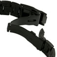 thumbnail image 2 of New Mens Mechancial Wrist Watch  Black Leather Crystal Face Stainless Steel Band, 2 of 7