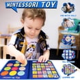 thumbnail image 4 of Iooo Tablero Ocupado para Niños Pequeños Juguetes Montessori para 1 2 3 4 Años Tablero Sensorial con Hebillas Actividades Educativas para Aprender Habilidades Motrices Finas Regalos Juguete para Niñas, 4 of 5