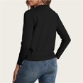 thumbnail image 3 of Wevis Women Scalloped V Neck Long Sleeve Knit Cardigan Button Front Casual Layering Sweater Jacket, 3 of 5