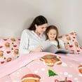 thumbnail image 5 of jejeloiu Kawaii Snowmen Cookie Bedding Comforter Set,Christmas Sweet Dessert Twin Comforter Sets,Red Pink Khaki Bedding Set For Child,Ultra Soft Home Decor Reversible,2pcs, 5 of 8