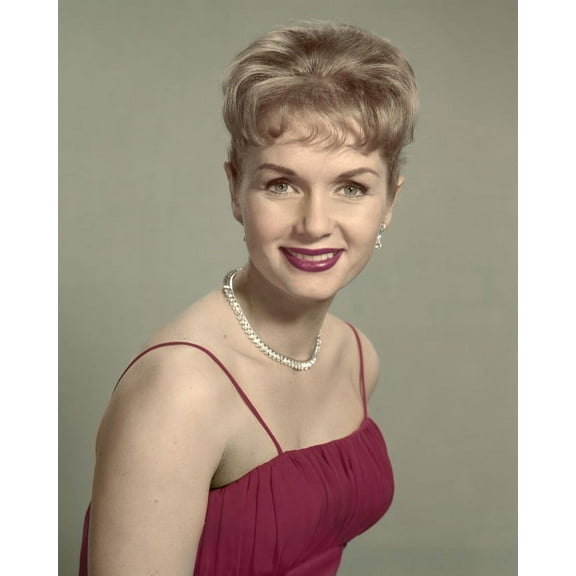 Debbie Reynolds Glamorous Portrait In Red Glamour Outfit 24X36 Classic Hollywood Poster