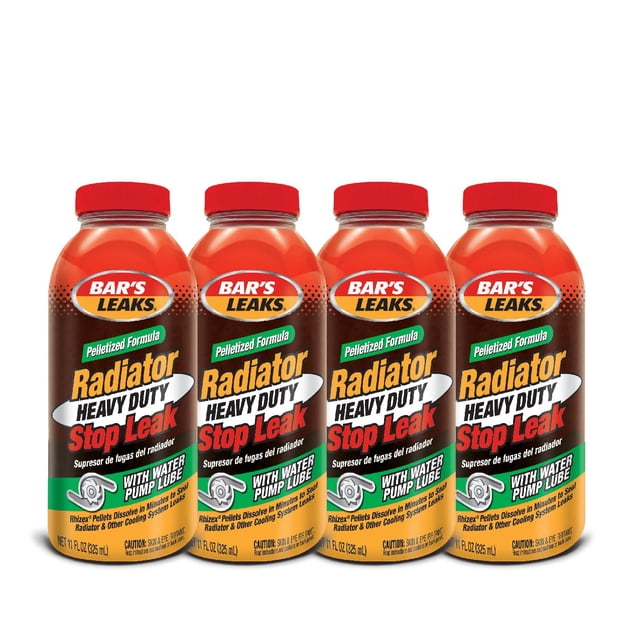 Bar's Leaks PLT11 Stop Leak para radiador 325 ml, paquete de 4
