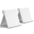 thumbnail image 1 of Support de Tablette pour Bureau, Lot de 2, Compatible avec iPad 10.2 11 Pouces 9.7 Pro Mini 6 5 4 3, Support de Téléphone Portable de Bureau Réglable, Accessoires pour la Maison et le Bureau, Noir et Blanc, 1 of 2