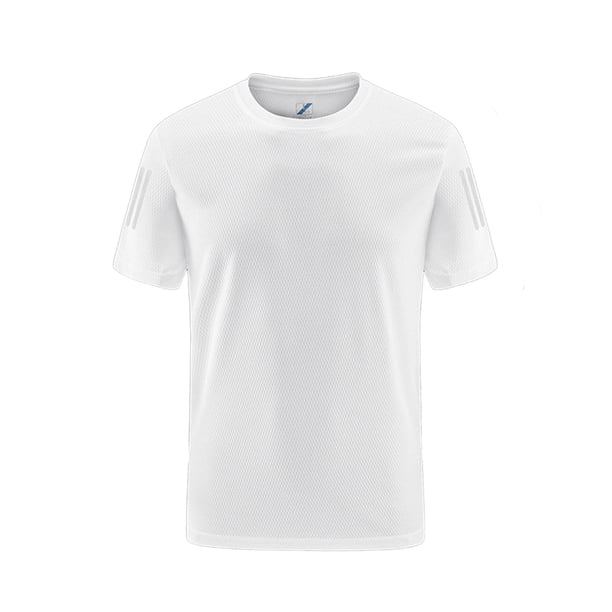 Camiseta de Manga Corta de Color Sólido Al Aire Libre Deportes de Carrera Top de Manga Corta Transpirable, 95% Poliéster 5% Spandex para Hombres, Lavado de Manos